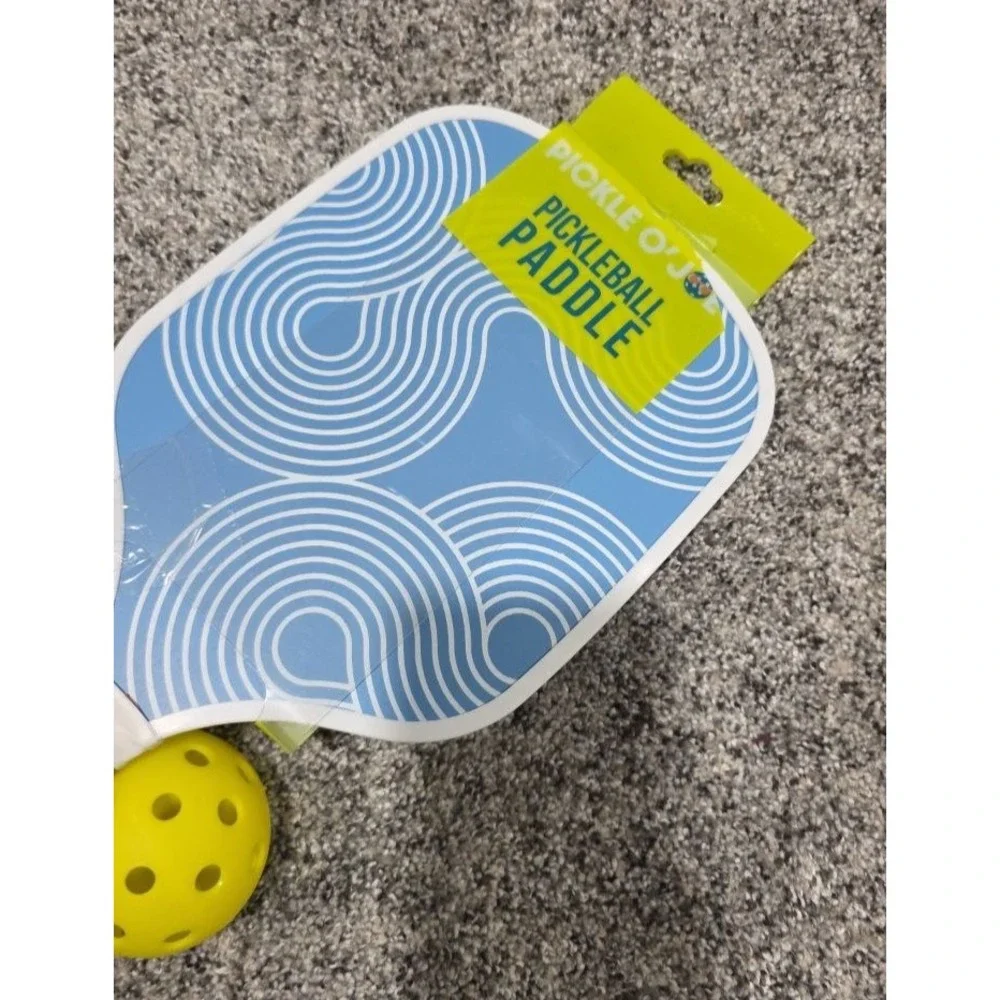 Pickle O'Joe 15.7'' Paddle & Ball Set Traditional Pickleball Paddle Blue Swirl